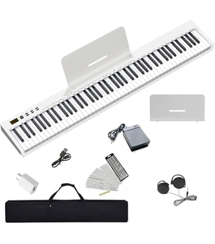 Amazon | CEULA 電子ピアノ 88鍵盤 白 電子キーボード ピアノ